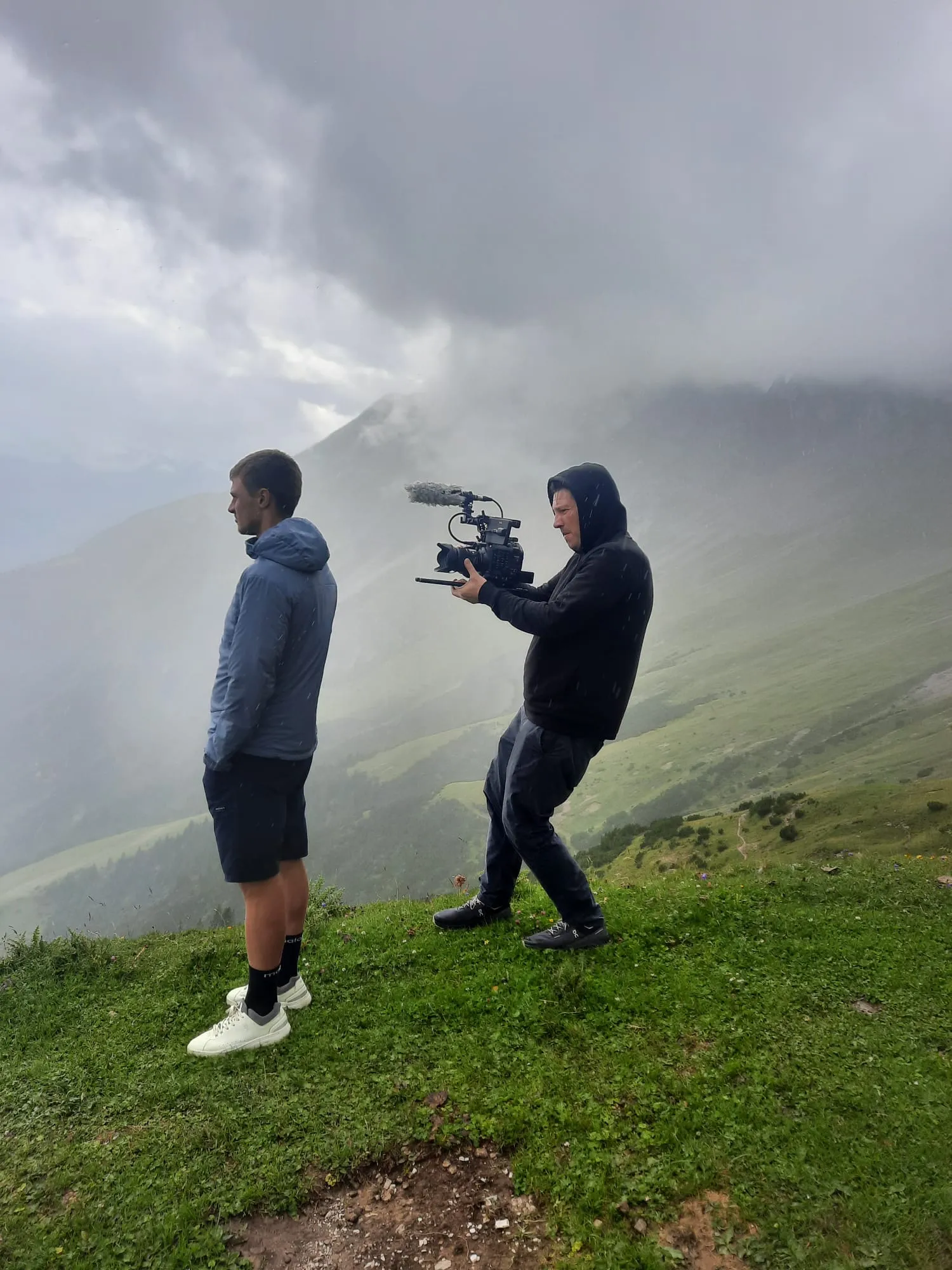 Making-of Aufnahme der Biathlon-Portraitserie